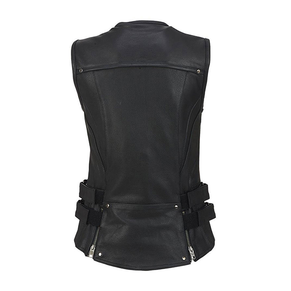 Black Women Leather Vests