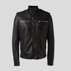Classic Black Leather Jacket111