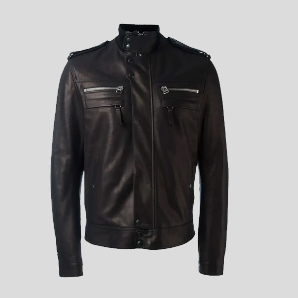 Classic Black Leather Jacket111