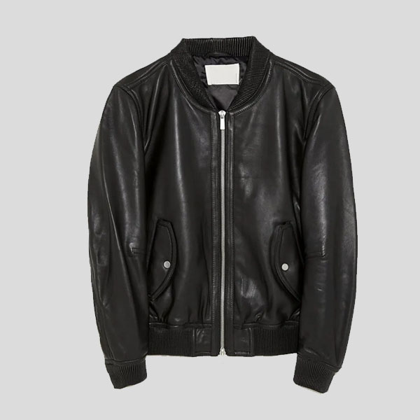 Fashion Leather Bomber Jacket
