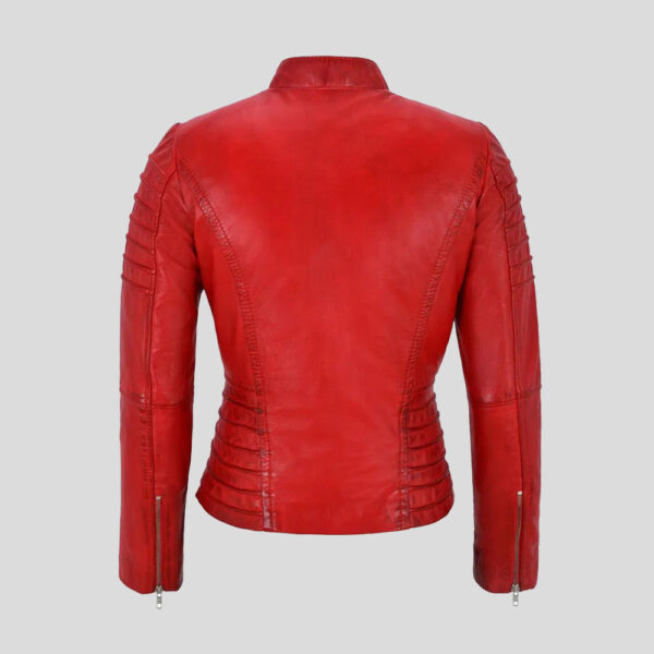 Genuine Sheepskin Leather Biker Jacket