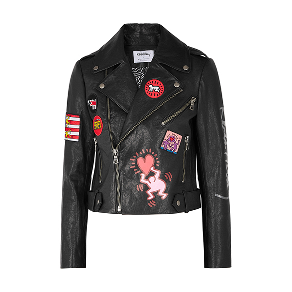 Keith Haring Cody printed leather jacket