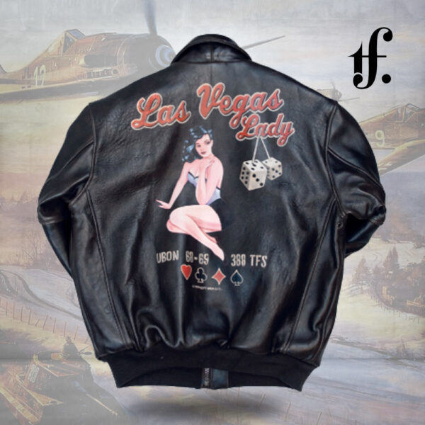 Las Vegas Lady Pinup A-2 Leather Jacket
