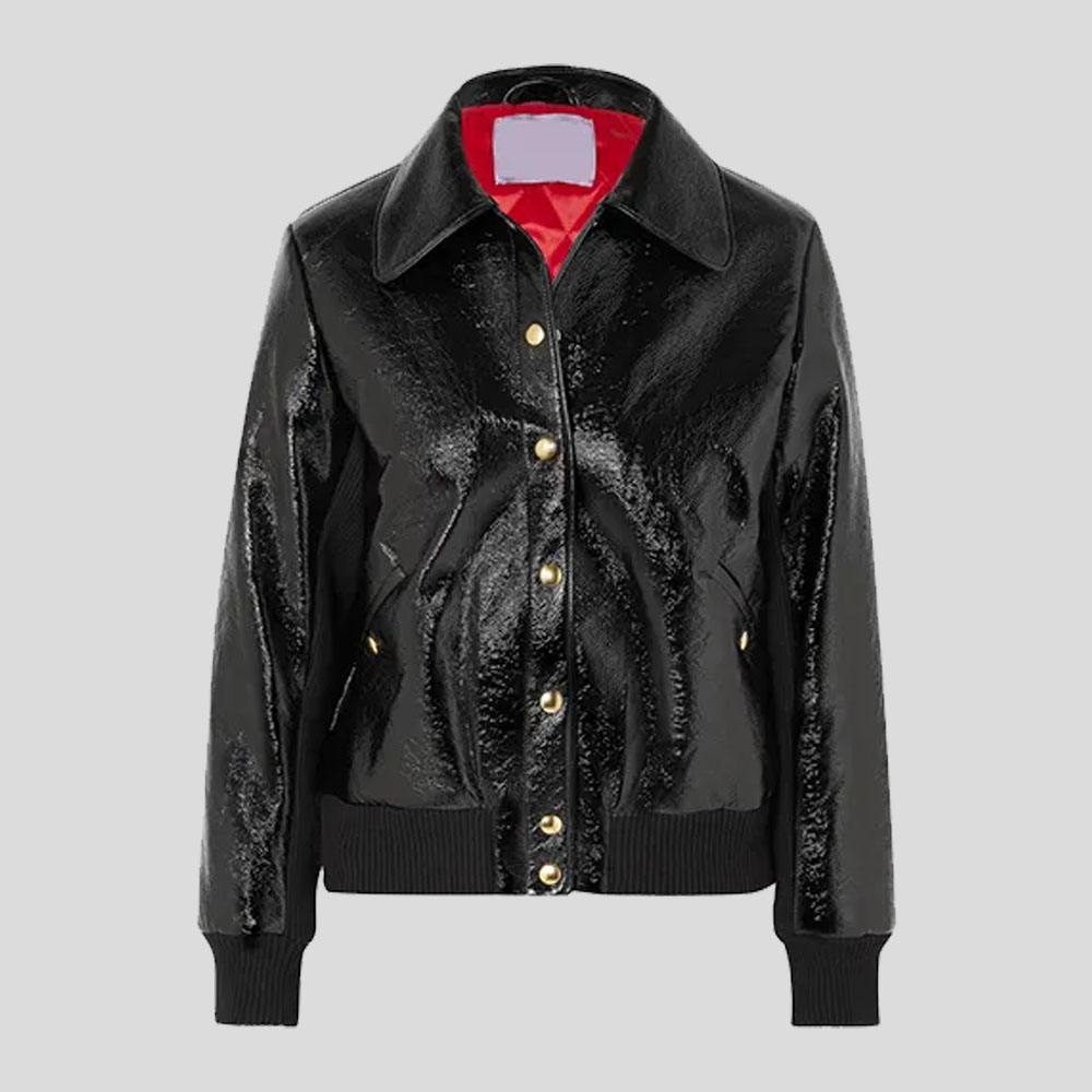 Leather bomber jacket for Women
