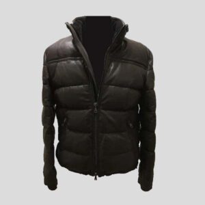 Men's Puffer Body Warmer Leather Waistcoat Sleeveless Casual Jacket