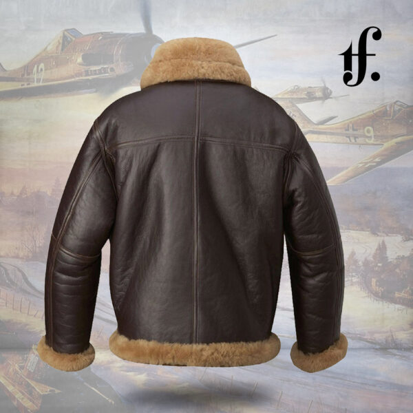 Men's Shearling Real Leather Bomber Jacket