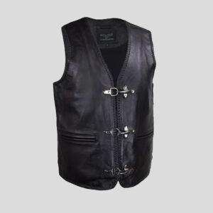 Motorcycle Pure Leather Vest for Men