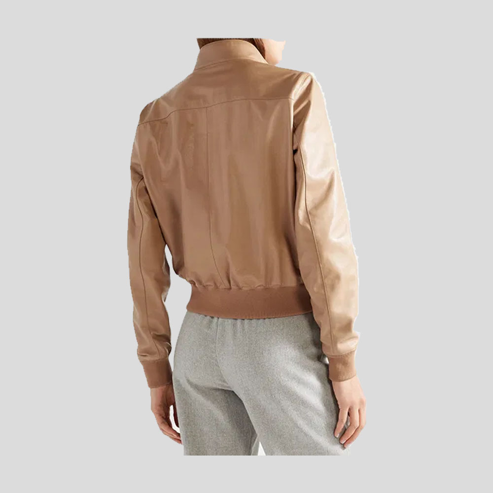 Permuim Quality leather bomber jacket