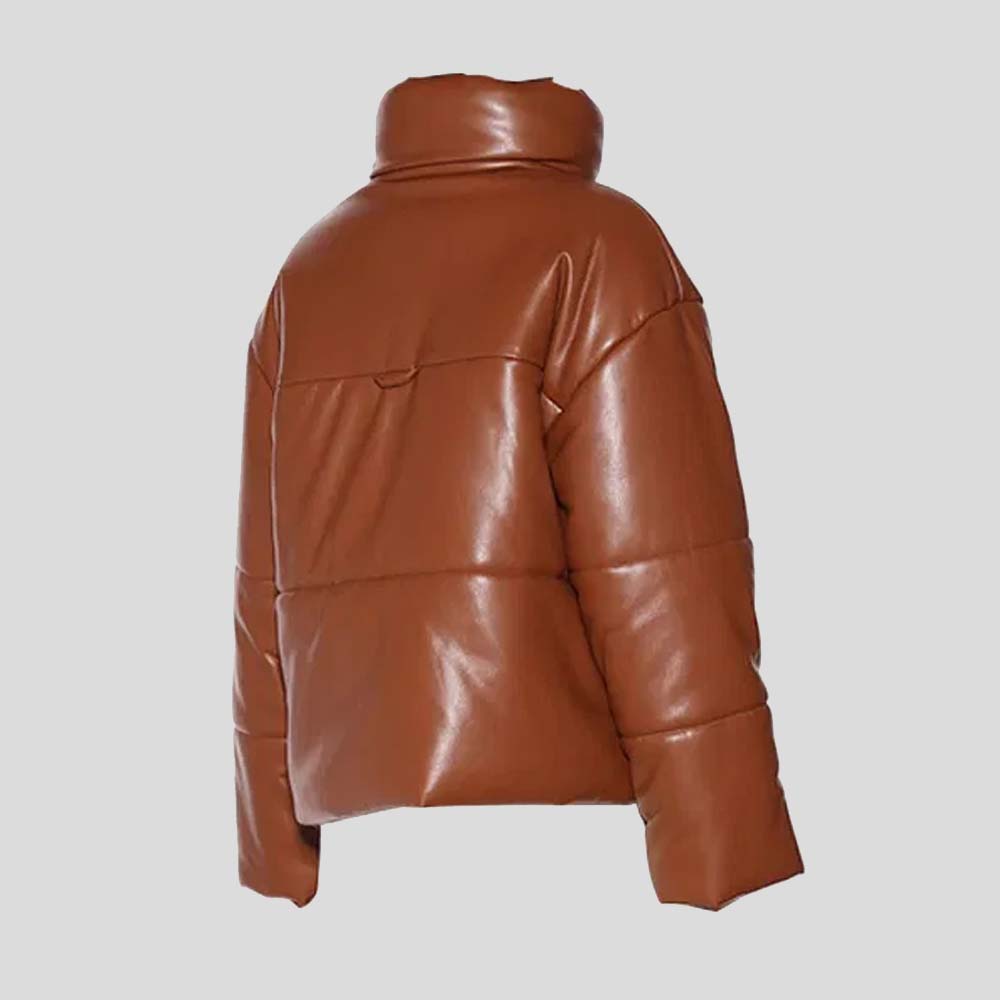 Real leather puffer jacket for mens 3