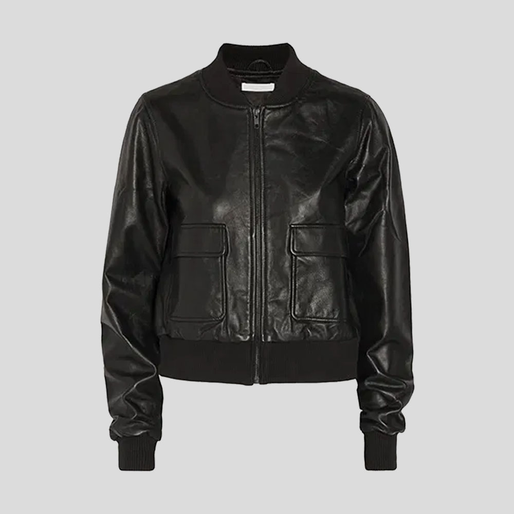 Women Bomber Real Leather Jackets