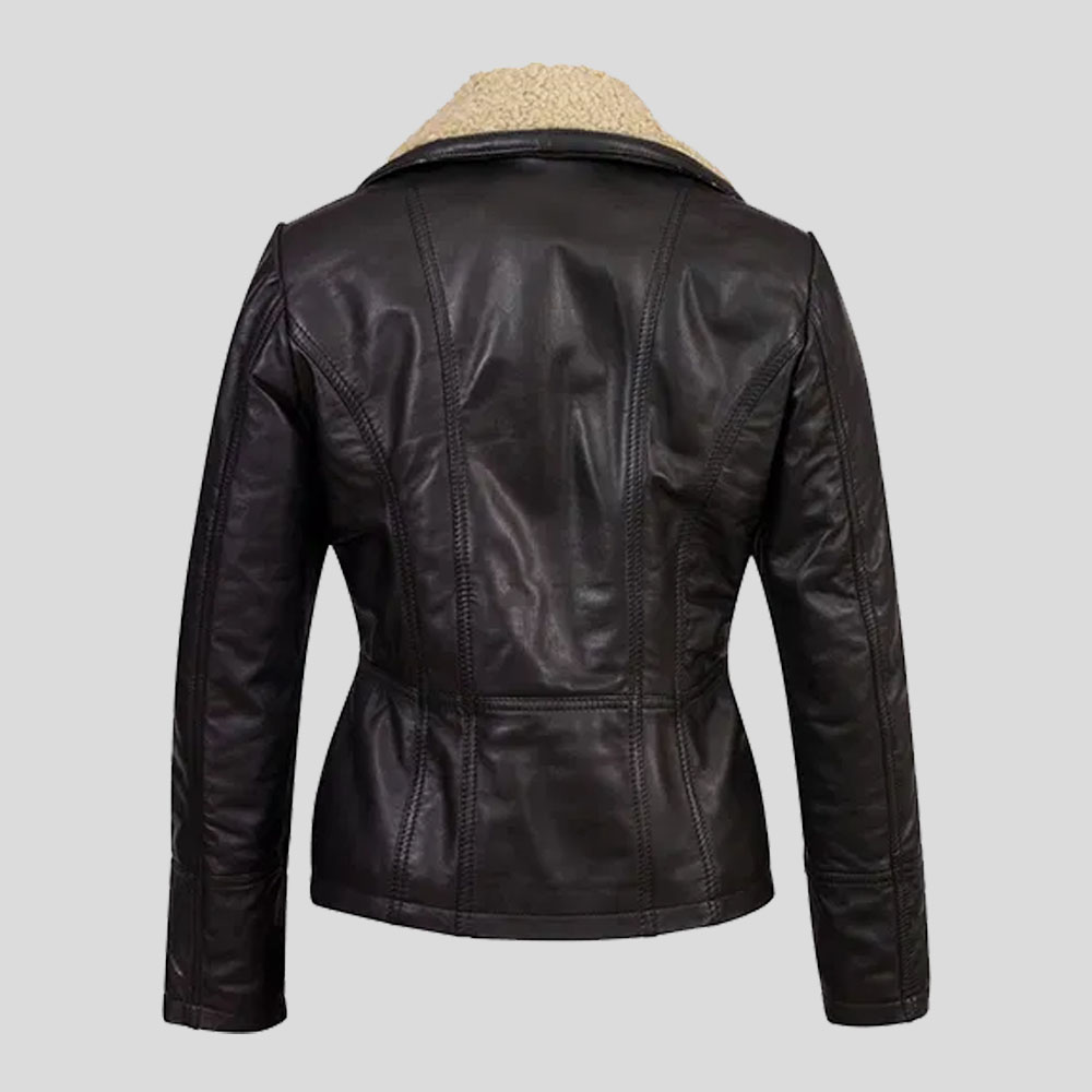 Women’s Black Leather Flying Jackets 1