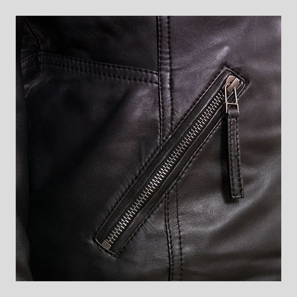 Women’s Black Leather Flying Jackets 2